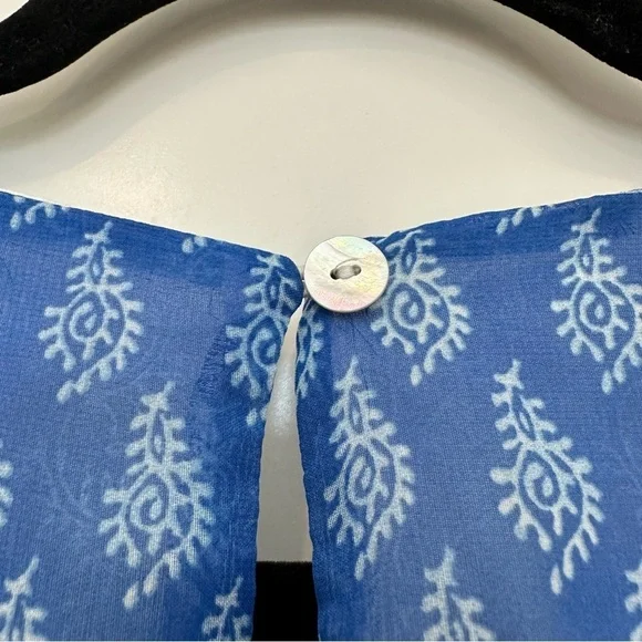 Show Me Your Mumu Riri Teacups Tulips Sz Small Blue White Floral Romper - Picture 4 of 9